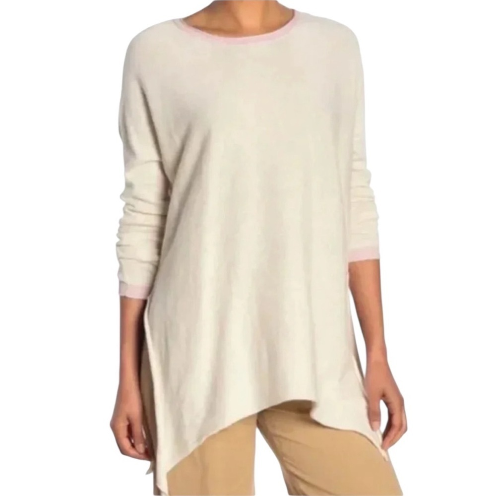Nordstrom‎ Rack Cloth By Design Womens Cream Oversized Tie Sweater Large NWT